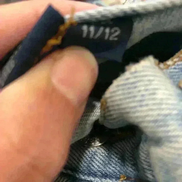 Vintage Carolina Blues High Waisted Light Wash Button Fly Shorts 90s Size 11/12 - Picture 9 of 9